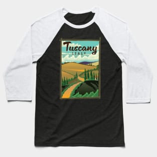 Tuscany Italy travel poster Baseball T-Shirt